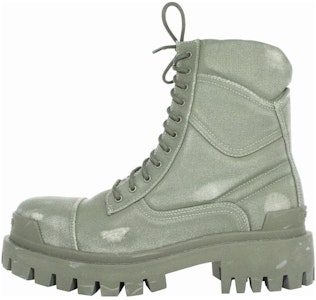 巴黎世家做舊系帶短靴 男款 綠色 Buy 巴黎世家做舊系帶短靴 男款 綠色