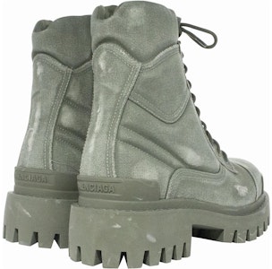 巴黎世家做舊系帶短靴 男款 綠色 Shop 巴黎世家做舊系帶短靴 男款 綠色