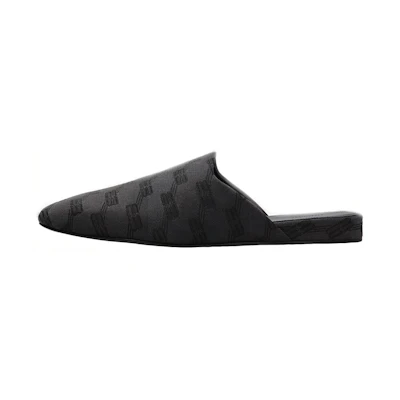 Balenciaga Cosy BB Mule 'All Over Logo - Grey Black'