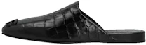 Buy 巴黎世家Croco压纹黑色Cosy BB便鞋 654644WBB721010