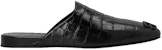 Balenciaga Cosy BB Mule 'Kulit Buaya Embossed Hitam' 654644WBB721010