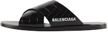 Buy Sandal Balenciaga Cosy Kulit Buaya Hitam 597148WA9D51006