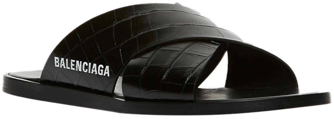 Sandal Balenciaga Cosy Kulit Buaya Hitam 597148WA9D51006 Lookbook Sandal Balenciaga Cosy Kulit Buaya Hitam 597148WA9D51006