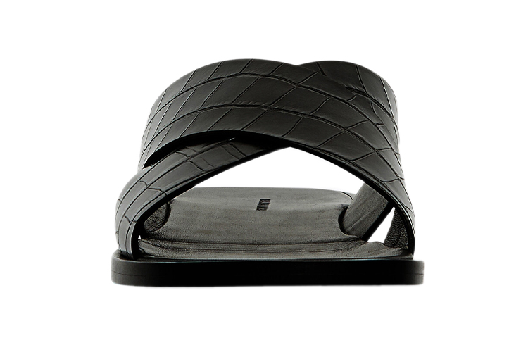 Shop Sandal Balenciaga Cosy Kulit Buaya Hitam 597148WA9D51006