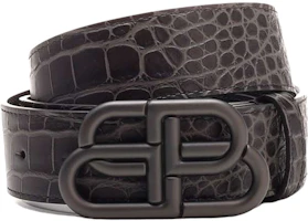 Order Cinturón Unisex de Cuero Balenciaga Grabado Cocodrilo, Ancho 3.8cm. 570370-1ROB51309