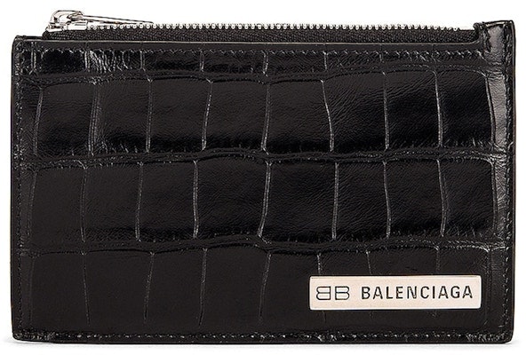 Balenciaga Croc Embossed (5 Card Slot) Coin Card Holder Black Buy Balenciaga Croc Embossed (5 Card Slot) Coin Card Holder Black