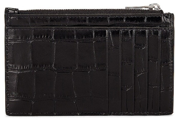 Balenciaga Croc Embossed (5 Card Slot) Coin Card Holder Black Order Balenciaga Croc Embossed (5 Card Slot) Coin Card Holder Black