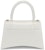 Balenciaga Crocodile Embossed Hourglass Top Handle Small White