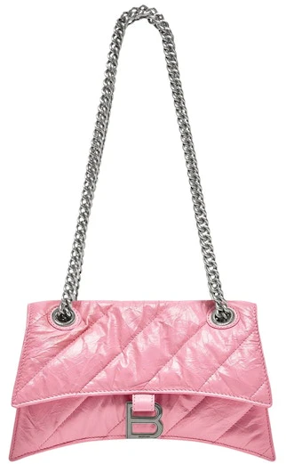 balenciaga-crush-chain-bag-small-quilted-pink