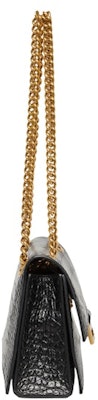 バレンシアガ クラッシュ チェーン ショルダーバッグ スモール クロコ型押し ブラック Order バレンシアガ クラッシュ チェーン ショルダーバッグ スモール クロコ型押し ブラック
