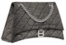 Order Balenciaga Crush Medium Chain Bag in Quilted Denim Black