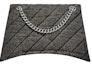 Lookbook Balenciaga Crush Medium Chain Bag in Quilted Denim Black