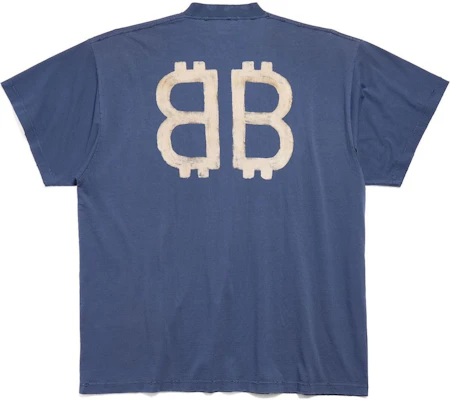 巴黎世家藍色加密標誌印花男女同款寬鬆T恤 FW24 739028TOVU64108 Lookbook 巴黎世家藍色加密標誌印花男女同款寬鬆T恤 FW24 739028TOVU64108