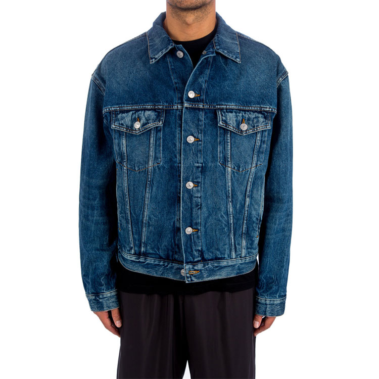 Balenciaga Denim Jacket Blue Unisex Regular Fit Button-Up with Pockets. 643398TJW214254 圖 4