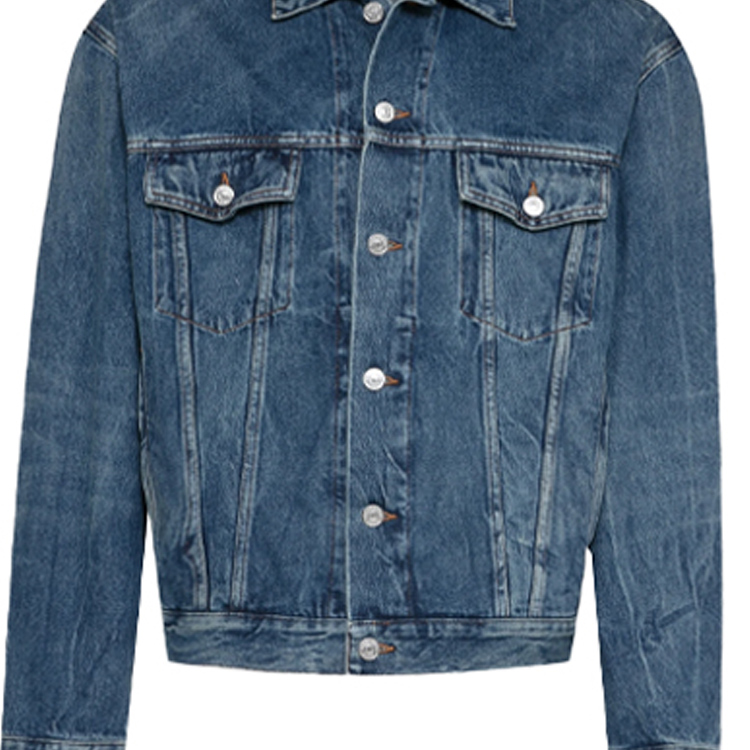 Balenciaga Denim Jacket Blue Unisex Regular Fit Button-Up with Pockets. 643398TJW214254 圖 8