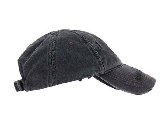 Balenciaga Distressed Denim Cap Charcoal Order Balenciaga Distressed Denim Cap Charcoal