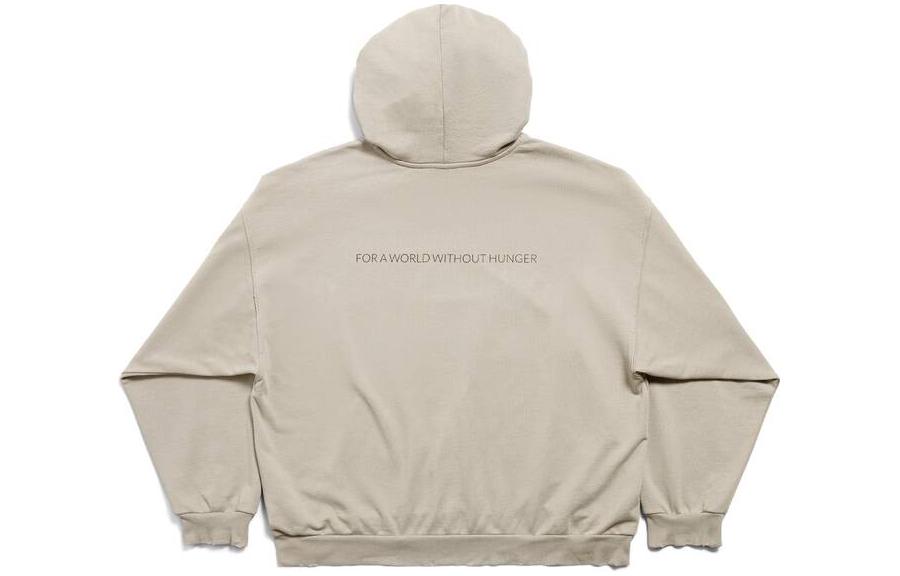 Lookbook バレンシアガ ダメージ加工 レタープリント カーキ ユニセックス スウェットシャツ 767877TQVB79763