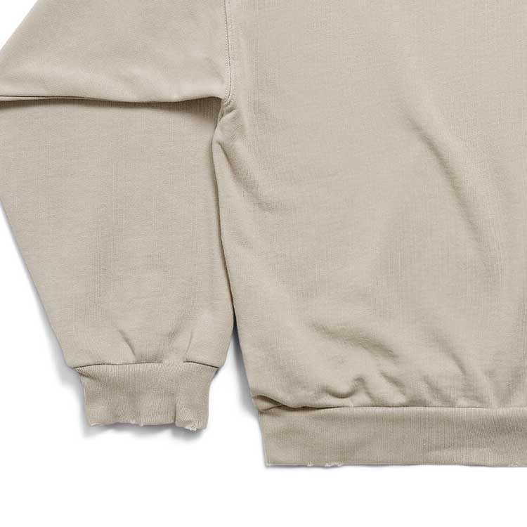 Shop バレンシアガ ダメージ加工 レタープリント カーキ ユニセックス スウェットシャツ 767877TQVB79763