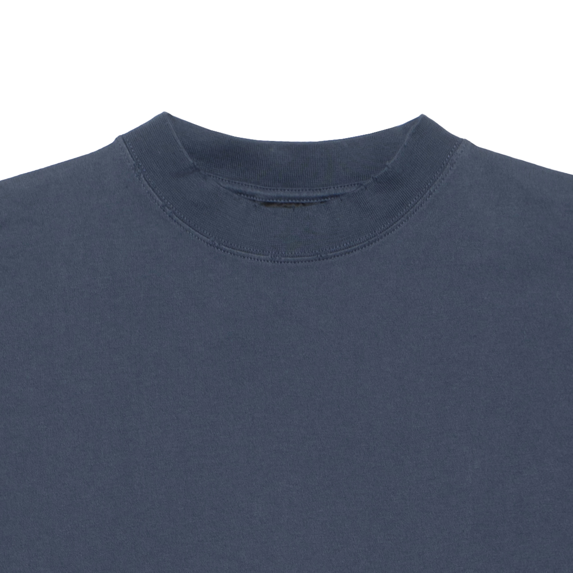 Balenciaga Distressed Logo Print Relaxed Fit Unisex T-Shirt in Navy Blue. 787349TQVU44042 圖 11