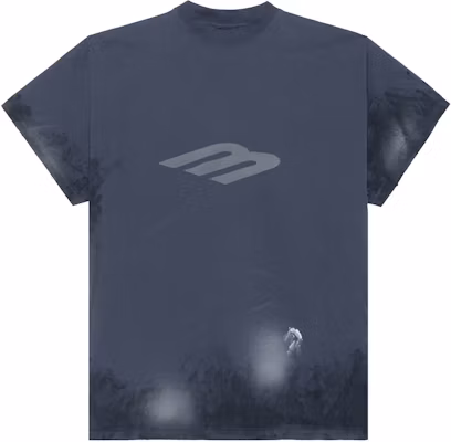 Balenciaga Distressed Logo Print Relaxed Fit Unisex T-Shirt in Navy Blue. 787349TQVU44042 Order Balenciaga Distressed Logo Print Relaxed Fit Unisex T-Shirt in Navy Blue. 787349TQVU44042