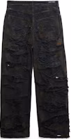 Lookbook Balenciaga 流蘇直筒寬鬆牛仔褲 淺藍色 745248TBP471363