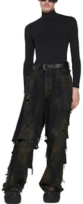 Balenciaga 流蘇直筒寬鬆牛仔褲 淺藍色 745248TBP471363 Shop Balenciaga 流蘇直筒寬鬆牛仔褲 淺藍色 745248TBP471363