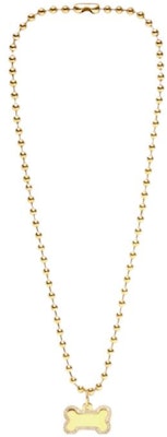 Kalung Pria Balenciaga Dog Bone Pendant Emas Stainless Steel. 738984T01408066 Lookbook Kalung Pria Balenciaga Dog Bone Pendant Emas Stainless Steel. 738984T01408066