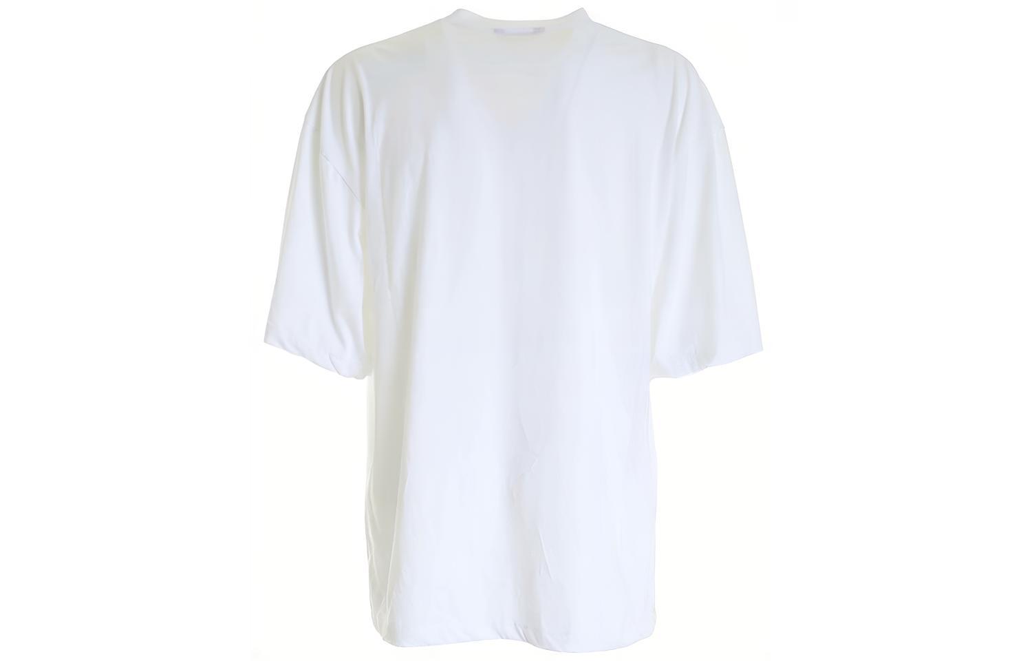 Balenciaga Double B Logo Print White Loose Fit T-Shirt for Men 641614TJV769000 圖 3