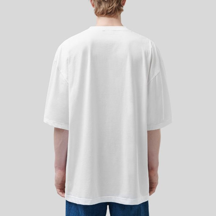 Balenciaga Double B Logo Print White Loose Fit T-Shirt for Men 641614TJV769000 圖 6