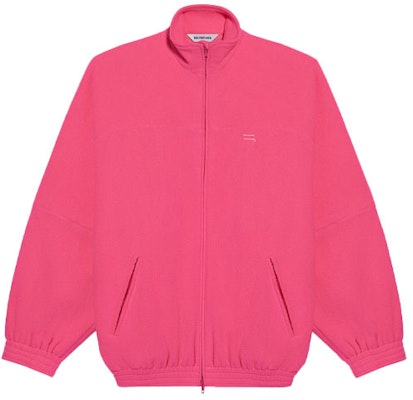 Balenciaga Double Brushed Fleece Tracksuit Jacket 'Fluo Pink' Buy Balenciaga Double Brushed Fleece Tracksuit Jacket 'Fluo Pink'