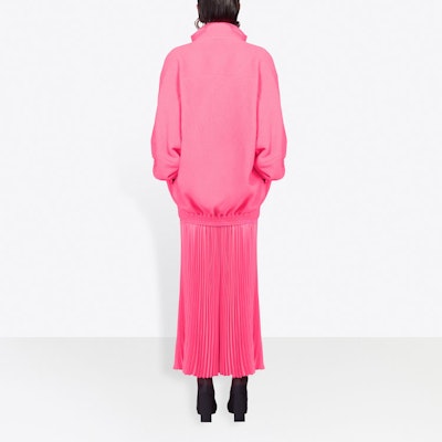 Balenciaga Double Brushed Fleece Tracksuit Jacket 'Fluo Pink' Purchase Balenciaga Double Brushed Fleece Tracksuit Jacket 'Fluo Pink'