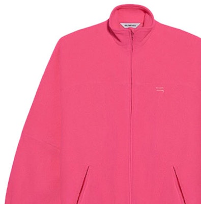 Balenciaga Double Brushed Fleece Tracksuit Jacket 'Fluo Pink' Details for Balenciaga Double Brushed Fleece Tracksuit Jacket 'Fluo Pink'