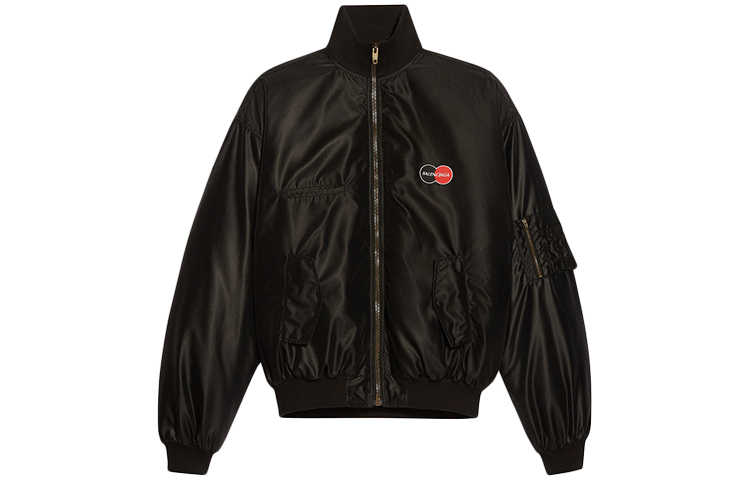Balenciaga Double Circle Logo Jacket Black Outerwear 622007TYD311000