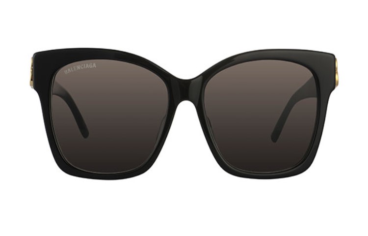 Balenciaga Dual Logo Black Square Sunglasses Gray Lens Unisex Couples Style. BB0102SA-001 圖 3