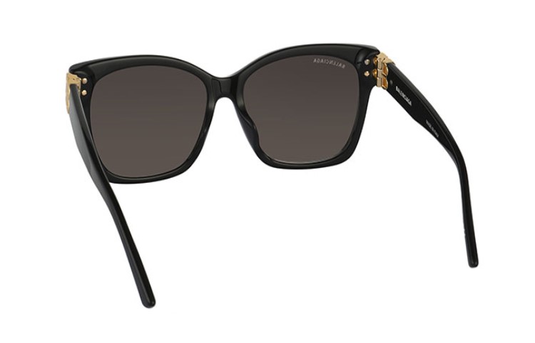 Balenciaga Dual Logo Black Square Sunglasses Gray Lens Unisex Couples Style. BB0102SA-001 圖 5