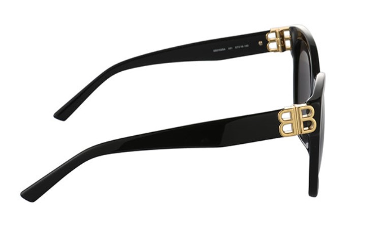 Balenciaga Dual Logo Black Square Sunglasses Gray Lens Unisex Couples Style. BB0102SA-001 圖 6