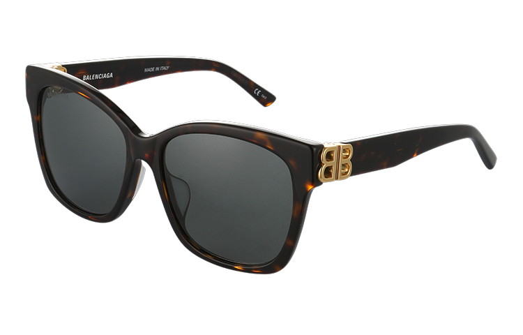 Balenciaga Dual Logo Square Sunglasses Unisex Trendy Frame for Men & Women. BB0102SA-002 57