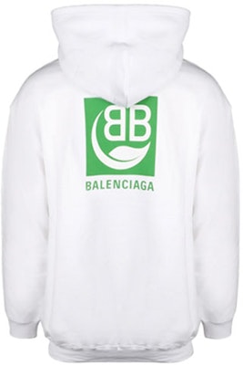 巴黎世家 环保BB标志连帽衫 白色 570811THV649000 Lookbook 巴黎世家 环保BB标志连帽衫 白色 570811THV649000