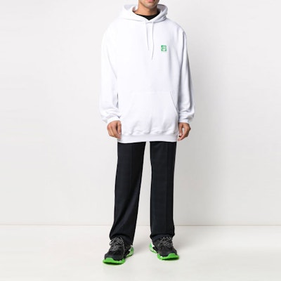 巴黎世家 环保BB标志连帽衫 白色 570811THV649000 Shop 巴黎世家 环保BB标志连帽衫 白色 570811THV649000