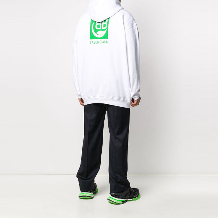 Purchase 巴黎世家 环保BB标志连帽衫 白色 570811THV649000