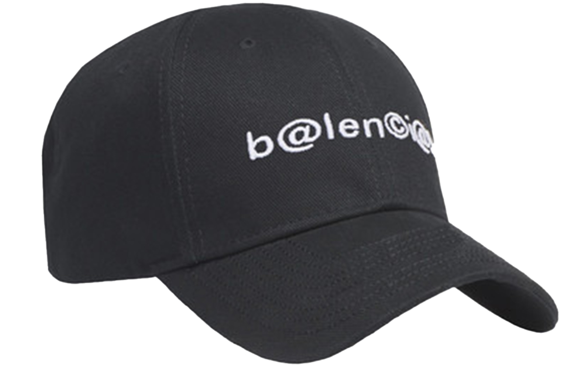 Balenciaga Embroidered Cotton Baseball Cap Unisex Black 617161410B21077 圖 2
