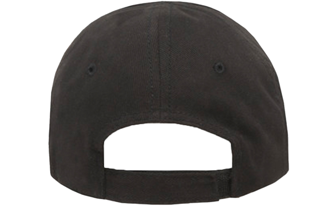 Balenciaga Embroidered Cotton Baseball Cap Unisex Black 617161410B21077 圖 4