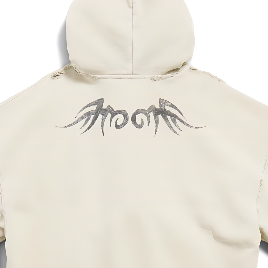 Cheap Chaqueta Sudadera con Capucha Beige Balenciaga Bordada Gráfica Corte Regular. 803264TRVG22041