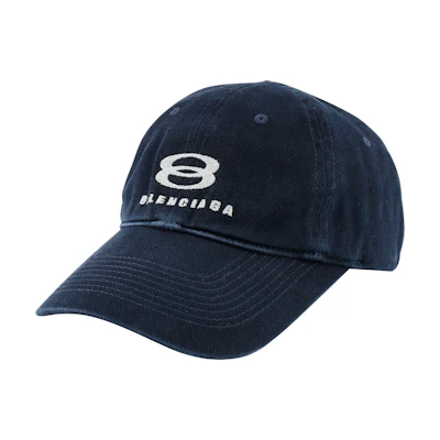 Balenciaga Embroidered Logo Baseball Cap Blue Unisex Fashion 680739410B24061