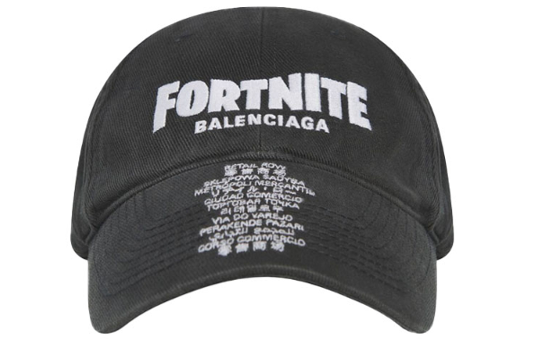 Balenciaga Embroidered Logo Black Baseball Cap Unisex Couple Style. BC-0067