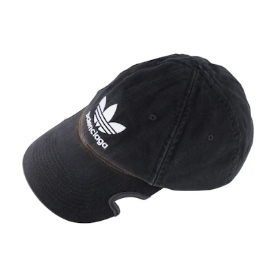 Balenciaga Embroidered Logo Black Cotton Cap for Men. 723749410B2