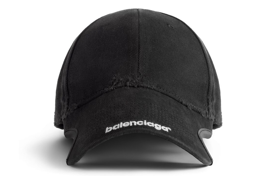 Order Balenciaga Embroidered Logo Cotton Black Cap for Men. 787078410B21077