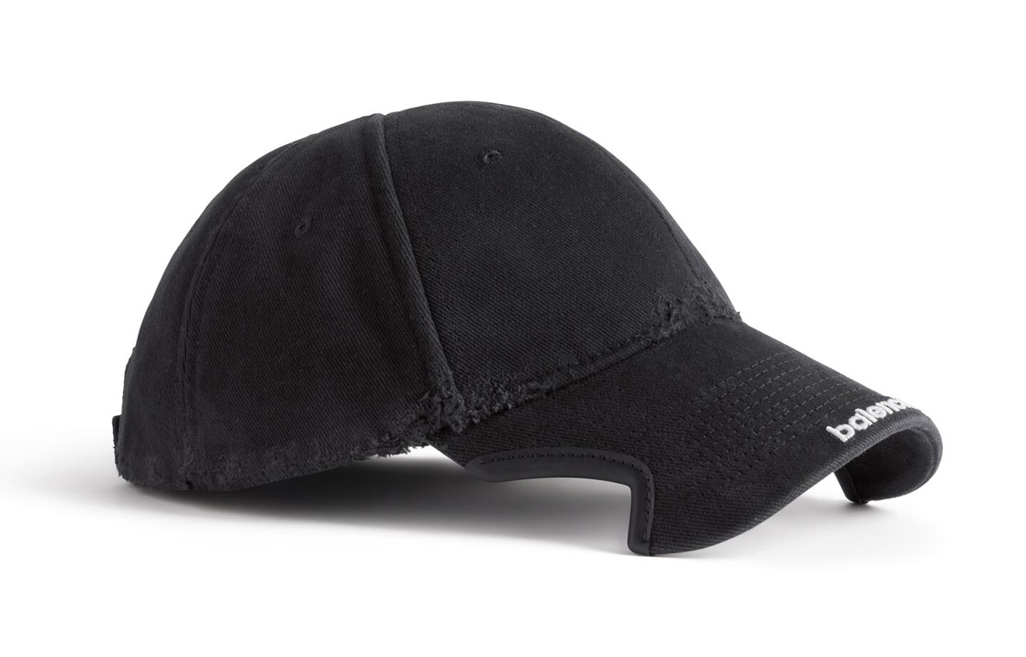 Lookbook Balenciaga Embroidered Logo Cotton Black Cap for Men. 787078410B21077