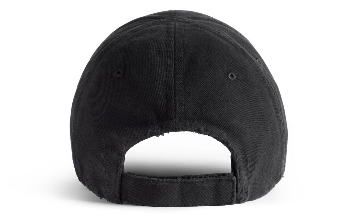 Shop Balenciaga Embroidered Logo Cotton Black Cap for Men. 787078410B21077