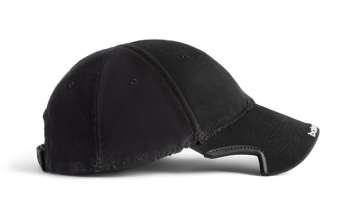 Purchase Balenciaga Embroidered Logo Cotton Black Cap for Men. 787078410B21077